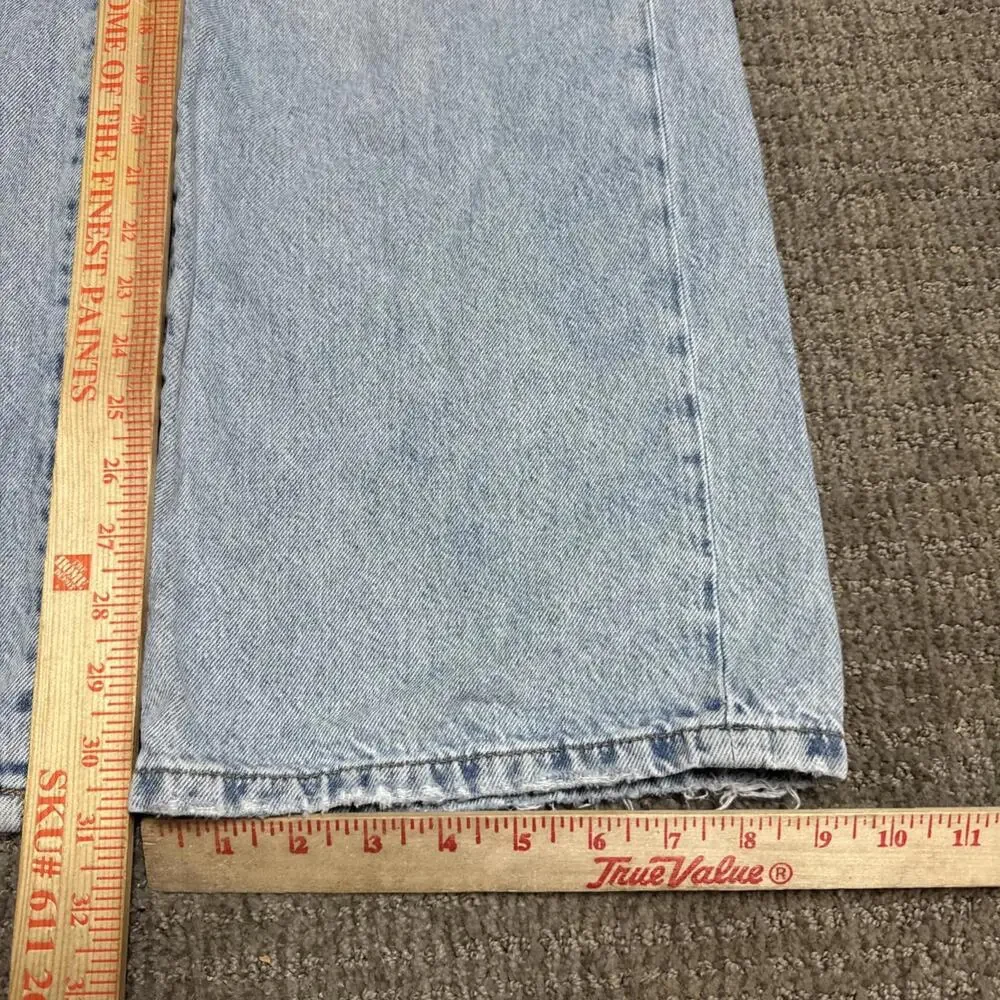 Aeropostale Jeans Low Rise Skater Blue Distressed 5 Button Fly Women’s Size 14 - Picture 3 of 12
